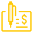 Icon illustration of a bank check