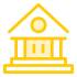 Icon illustration of a bank building